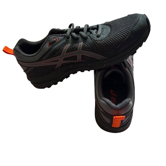 Asics Mens Trail Running Shoes Size 8 Black & Orange Mesh Durable & Lightweight - Picture 4 of 6